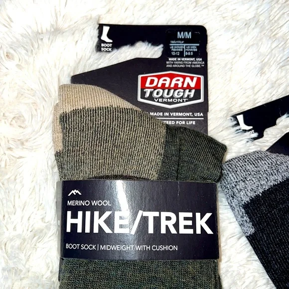 DARN TOUGH HIKE/TREK and HUNT MERINO WOOL SOCKS